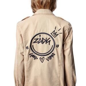 Zadig and Voltaire Live Happy Stretch Cotton Jacket